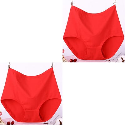 2 ks, veľká veľkosť XL-6XL, sexy dámske bavlnené nohavičky s vysokým pásom, priedušné, pevné, spodná bielizeň, dámske nohavičky