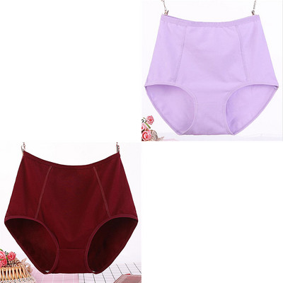 2 ks, veľká veľkosť XL-6XL, sexy dámske bavlnené nohavičky s vysokým pásom, priedušné, pevné, spodná bielizeň, dámske nohavičky