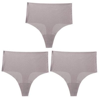Giczi 3PCS ženski set gaćica Bešavne tange visokog struka Žensko seksi donje rublje Svileno satensko donje rublje Vruća rasprodaja G-žice veće veličine