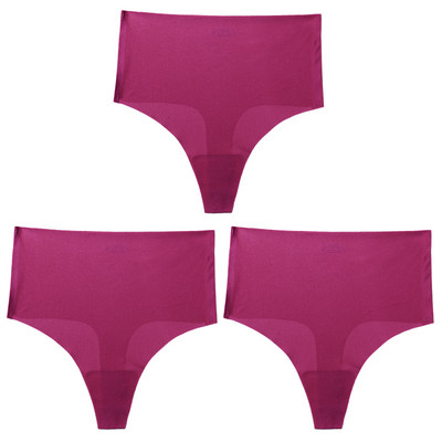 Giczi 3PCS ženski set gaćica Bešavne tange visokog struka Žensko seksi donje rublje Svileno satensko donje rublje Vruća rasprodaja G-žice veće veličine