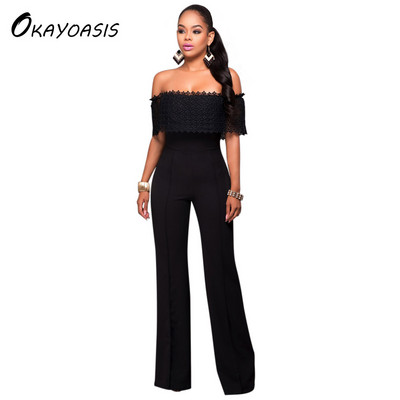 OKAYOASIS Seksi ženske široke nogavice, elegantne ravne ležerne duge hlače za zabavu