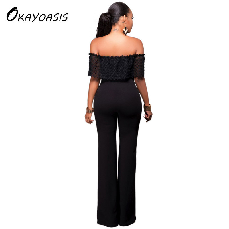 OKAYOASIS Seksi ženske široke nogavice, elegantne ravne ležerne duge hlače za zabavu