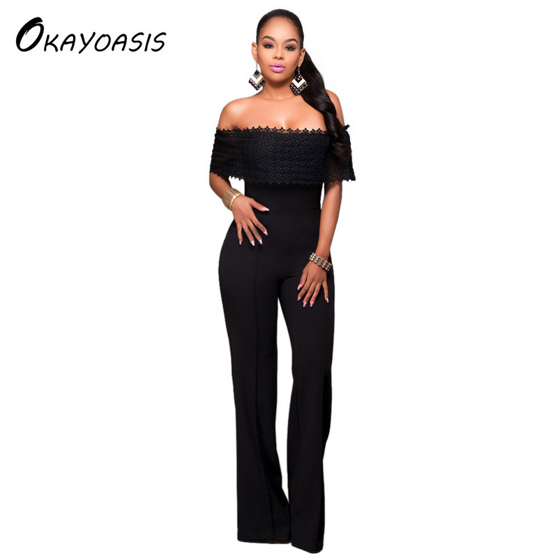 OKAYOASIS Seksi ženske široke nogavice, elegantne ravne ležerne duge hlače za zabavu