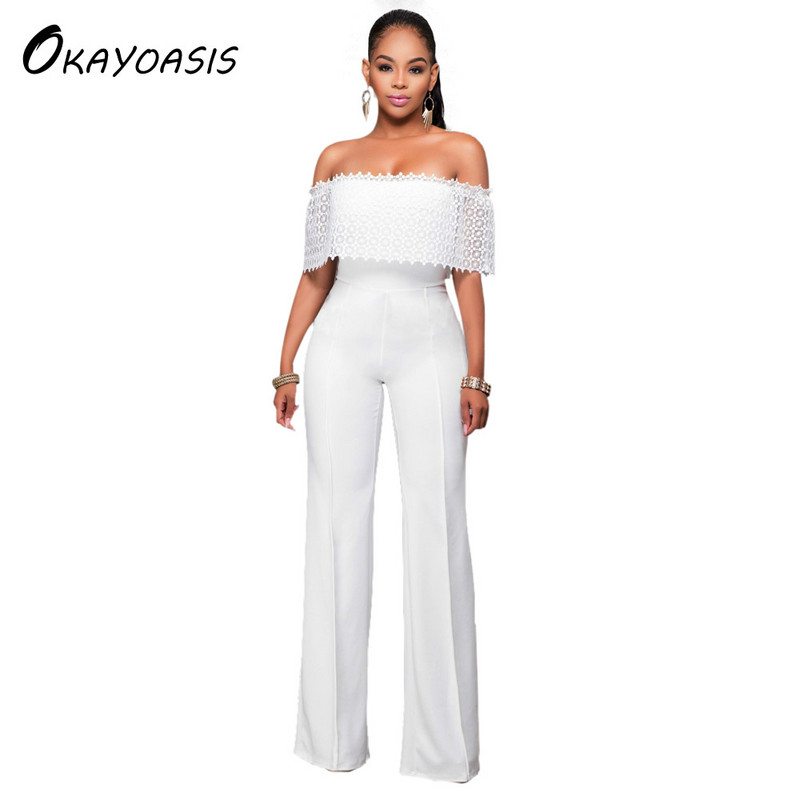 OKAYOASIS Seksi ženske široke nogavice, elegantne ravne ležerne duge hlače za zabavu