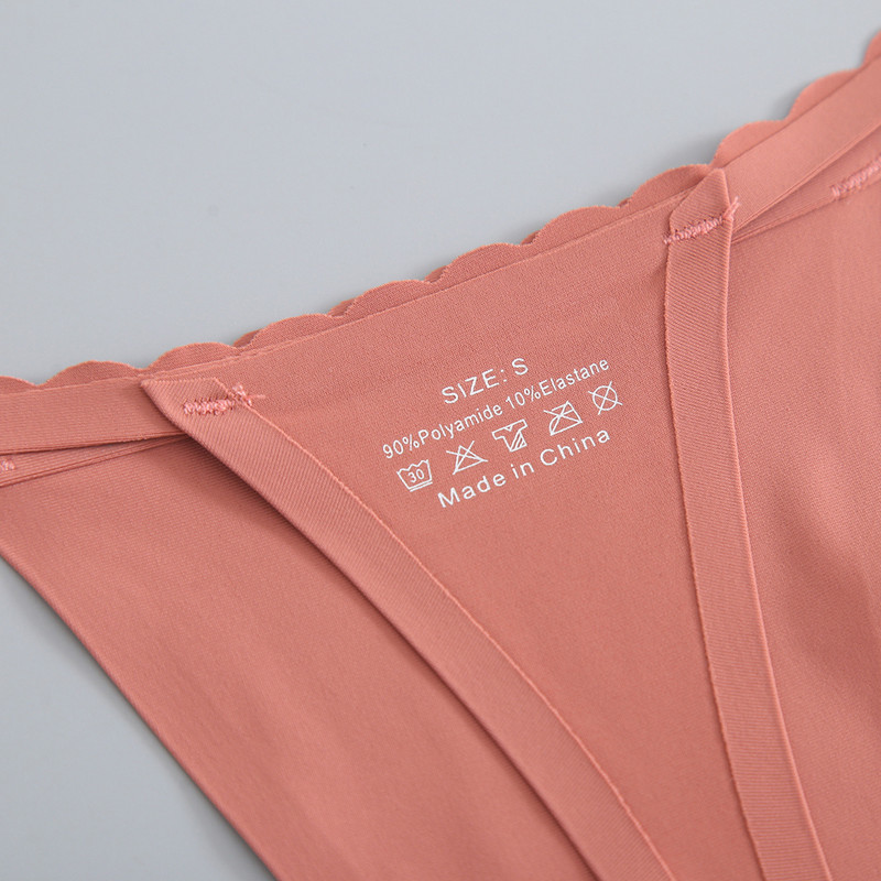 3 bucăți/lot G-String din mătase de gheață, fără sudură, chiloți super subțiri cu talie joasă, sexy pentru damă, tanga fără cusături