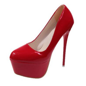 Tocuri cu platformă Pantofi de nuntă Femei Sexy Tocuri înalte subțiri 16 cm Pompe Femei din piele lăcută Pantofi de damă Plus Size Drop Shipping