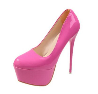 Tocuri cu platformă Pantofi de nuntă Femei Sexy Tocuri înalte subțiri 16 cm Pompe Femei din piele lăcută Pantofi de damă Plus Size Drop Shipping