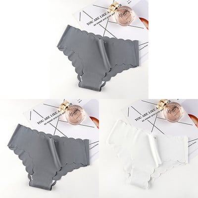 VDOGRIR 3kom/lot Seksi ženski komplet gaćica srednjeg rasta Bešavne jednobojne gaćice Udobne gaćice Žensko donje rublje