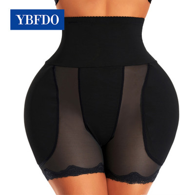 YBFDO Shapewear párnázott csípő popsi emelő bugyi, magas derekú edző női haskontroll alakformáló csípőnövelő comb vékony