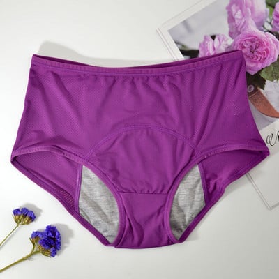Naiste aluspüksid Aluspesu Lekkekindlad hingavad püksid Menstruatsioonipüksid Plusssuuruses veekindlad kõrge vöökohaga võrkShortspüksid pakk seksika pesuga