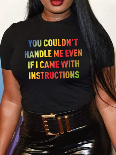 Tricou LW Plus Size Tricou Decor cu strasuri Tricou casual cu mânecă scurtă pentru femei Topuri Îmbrăcăminte de vară pentru femei transport gratuit