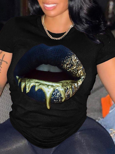 Tricou LW Plus Size Tricou Decor cu strasuri Tricou casual cu mânecă scurtă pentru femei Topuri Îmbrăcăminte de vară pentru femei transport gratuit