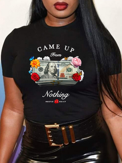 Tricou LW Plus Size Tricou Decor cu strasuri Tricou casual cu mânecă scurtă pentru femei Topuri Îmbrăcăminte de vară pentru femei transport gratuit