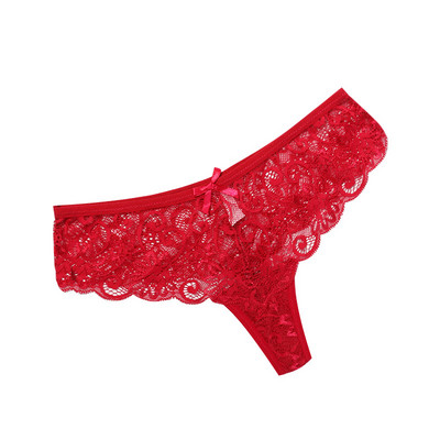 Módne sexy nohavičky Pohodlné slipy Vynikajúce šortky bez rozkroku Pevná spodná bielizeň Čipkovaná mašľa Tangá Duté dámske spodné prádlo