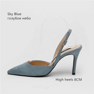 Ženske sandale na visoke potpetice Ljetne marke Ženske salonke na tanke pete Cipele za zabavu sa šiljatim vrhovima Natikače Uredske ženske cipele za svečane cipele veće veličine