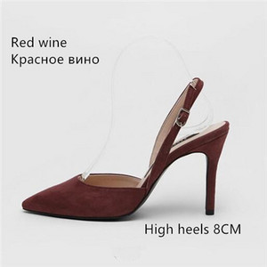 Ženske sandale na visoke potpetice Ljetne marke Ženske salonke na tanke pete Cipele za zabavu sa šiljatim vrhovima Natikače Uredske ženske cipele za svečane cipele veće veličine