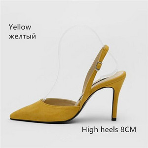 Ženske sandale na visoke potpetice Ljetne marke Ženske salonke na tanke pete Cipele za zabavu sa šiljatim vrhovima Natikače Uredske ženske cipele za svečane cipele veće veličine