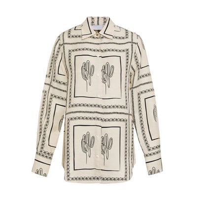 Spausdintų marškinių kelnaičių 2 dalių rinkinys Moteriški marškiniai ilgomis rankovėmis su apykakle su mygtukais ir tiesių plačių kelnių kostiumas, moteriškas 2023 m.