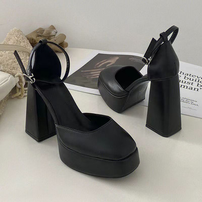 Elegantiški aukštakulniai batai, moteriški, 2023 m. Seksualūs kulkšnies dirželiai juodi balti moteriški aukštakulniai platforminiai vakarėliams skirti bateliai, suknelės, moteriškos