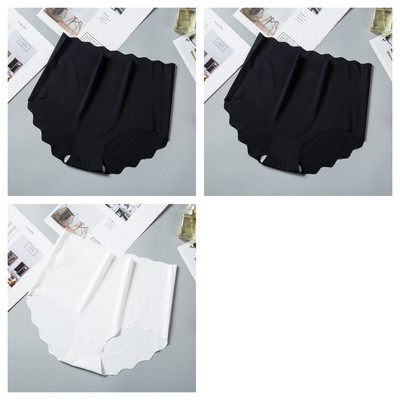 3 τεμ/σετ Παντελόνια χωρίς ραφές Γυναικεία εσώρουχα από μεταξωτό πάγο Αόρατα σλιπ γυναικεία σώβρακα Ψηλόμεση εσώρουχα M-XXL