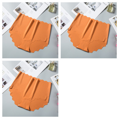 3 τεμ/σετ Παντελόνια χωρίς ραφές Γυναικεία εσώρουχα από μεταξωτό πάγο Αόρατα σλιπ γυναικεία σώβρακα Ψηλόμεση εσώρουχα M-XXL