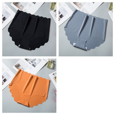 3 τεμ/σετ Παντελόνια χωρίς ραφές Γυναικεία εσώρουχα από μεταξωτό πάγο Αόρατα σλιπ γυναικεία σώβρακα Ψηλόμεση εσώρουχα M-XXL