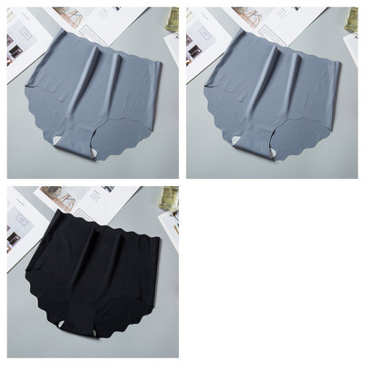 3 τεμ/σετ Παντελόνια χωρίς ραφές Γυναικεία εσώρουχα από μεταξωτό πάγο Αόρατα σλιπ γυναικεία σώβρακα Ψηλόμεση εσώρουχα M-XXL