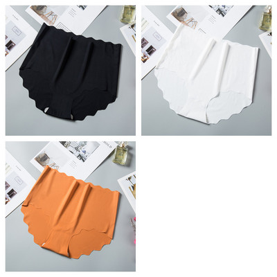 3 τεμ/σετ Παντελόνια χωρίς ραφές Γυναικεία εσώρουχα από μεταξωτό πάγο Αόρατα σλιπ γυναικεία σώβρακα Ψηλόμεση εσώρουχα M-XXL