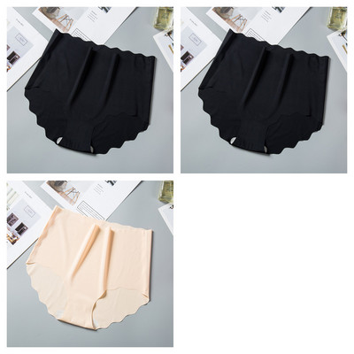3 τεμ/σετ Παντελόνια χωρίς ραφές Γυναικεία εσώρουχα από μεταξωτό πάγο Αόρατα σλιπ γυναικεία σώβρακα Ψηλόμεση εσώρουχα M-XXL