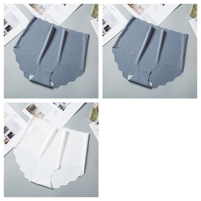 3 τεμ/σετ Παντελόνια χωρίς ραφές Γυναικεία εσώρουχα από μεταξωτό πάγο Αόρατα σλιπ γυναικεία σώβρακα Ψηλόμεση εσώρουχα M-XXL
