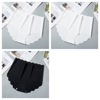 3 τεμ/σετ Παντελόνια χωρίς ραφές Γυναικεία εσώρουχα από μεταξωτό πάγο Αόρατα σλιπ γυναικεία σώβρακα Ψηλόμεση εσώρουχα M-XXL