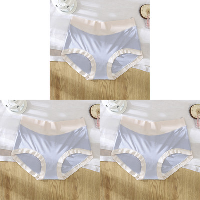 3kom/pak. Seksi žensko donje rublje od ledene svile u kontrastu boja Bešavne ženske gaćice Donje gaće Ženske gaćice visokog struka Ženske gaćice