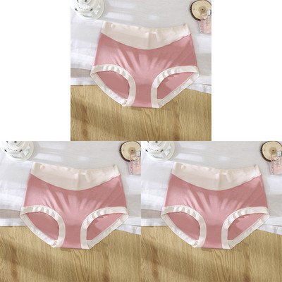 3kom/pak. Seksi žensko donje rublje od ledene svile u kontrastu boja Bešavne ženske gaćice Donje gaće Ženske gaćice visokog struka Ženske gaćice