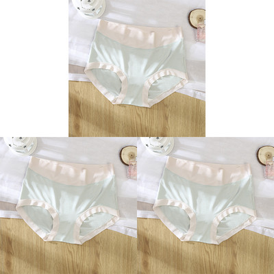 3kom/pak. Seksi žensko donje rublje od ledene svile u kontrastu boja Bešavne ženske gaćice Donje gaće Ženske gaćice visokog struka Ženske gaćice
