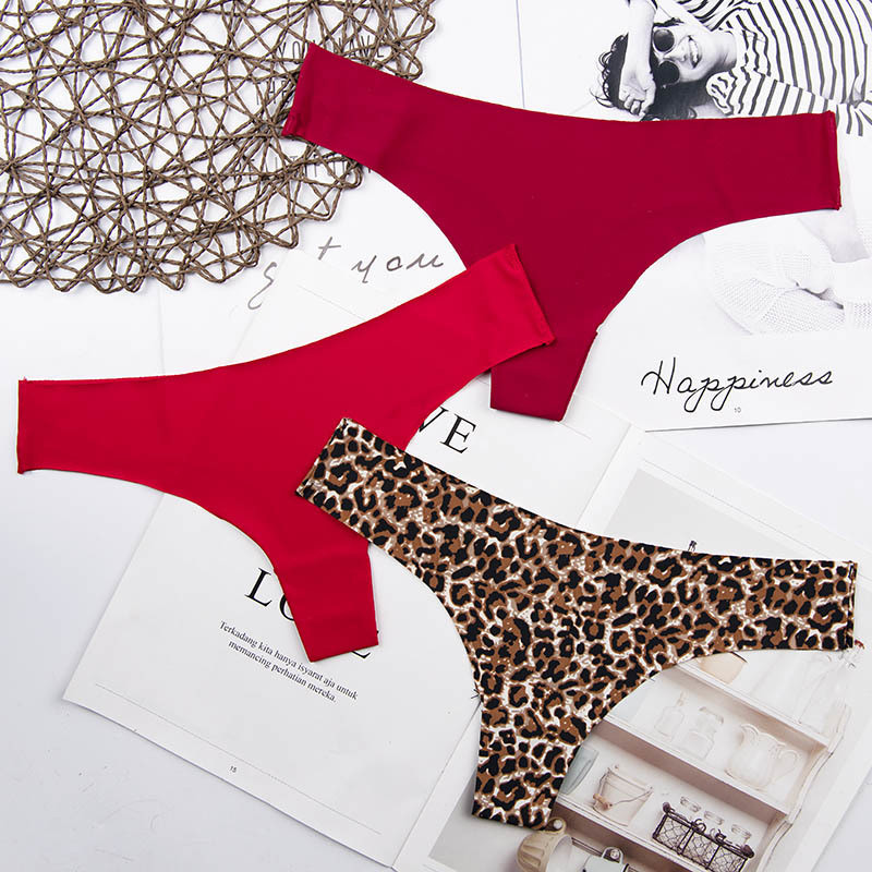 γυναίκες g-string ενδιαφέρον σέξι χωρίς ραφές λεοπάρ γυναικεία εσώρουχα εσώρουχα μπικίνι εσώρουχα παντελόνι στρινγκ intimatewear