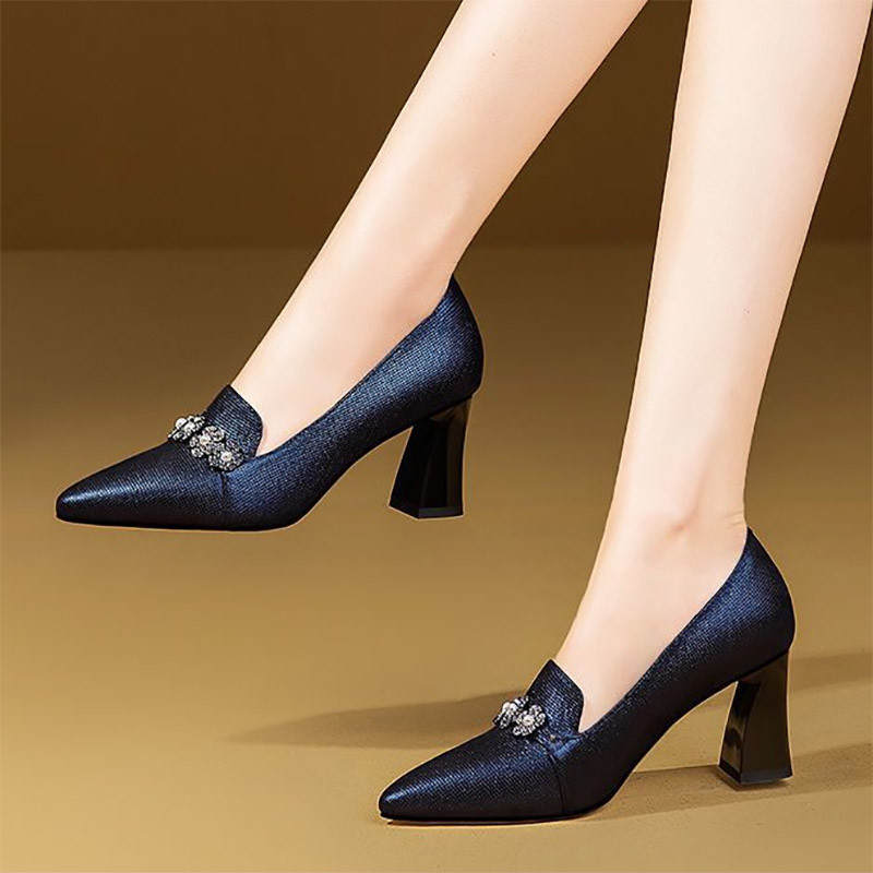 Pompi eleganti de damă, cu toc înalt, pantofi de rochie, cu vârf ascuțit, flori, perle, pantofi de bărci, pantofi pentru birou, pantofi pentru femei 1019N