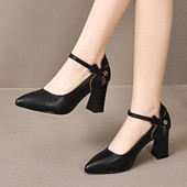 Noi pantofi de rochie pentru femei cu toc înalt Pompe cu vârf ascuțit cu nod fluture curea la gleznă tacones mujer pantofi pentru femei primăvară toamnă 1334N