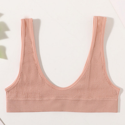 Moteriškos besiūlės liemenėlės Push Up liemenėlės sportinės gilios U formos Bralette Nowire apatiniai moteriški Patogūs seksualūs apatiniai apatiniai intymūs drabužiai