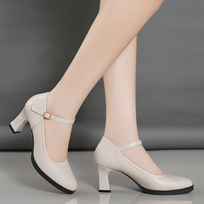 Női Bokapántos szivattyúk Magassarkú Ol Office Női Cipők Hegyes orrú Mary Jane Cipők Alap pumpák Munkacipő Tavaszi Ősz 9629N