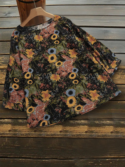 Tricou cu grafică cu imprimeu retro clasic pentru damă 2023 de mărime mare 2023