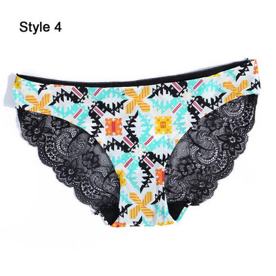Dámske sexy čipkované nohavičky z bavlny, bezšvové priedušné leopardové sexy spodné prádlo z ľadového hodvábu, módne spodné prádlo