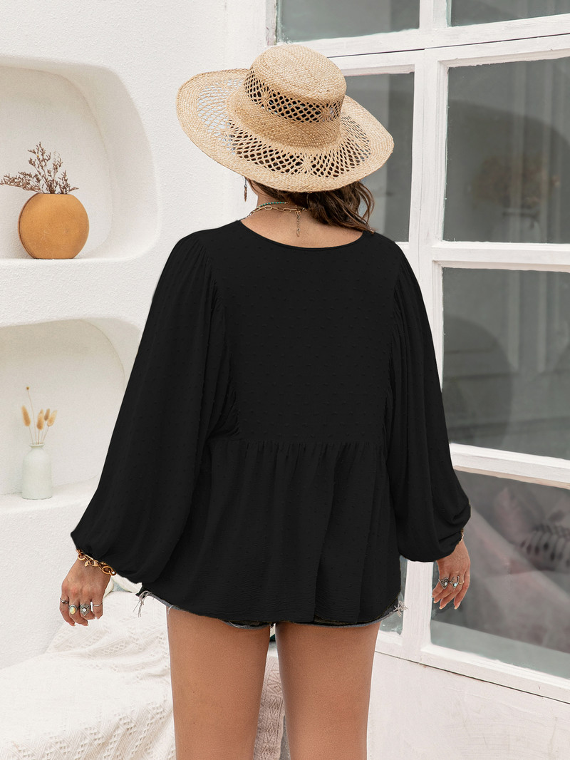 "Rusttydustty ženska ležerna majica veće veličine, jednobojna bluza košulja"