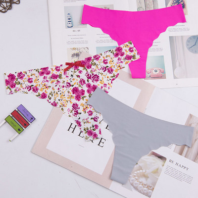 Dámske spodné prádlo s logom srdca za najnižšiu cenu, sexy, pohodlné, bavlnené, s dlhým rukávom, tangá, 3 ks