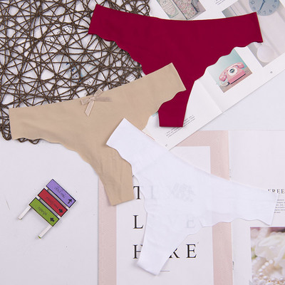 Dámske spodné prádlo s logom srdca za najnižšiu cenu, sexy, pohodlné, bavlnené, s dlhým rukávom, tangá, 3 ks