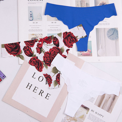 Dámske spodné prádlo s logom srdca za najnižšiu cenu, sexy, pohodlné, bavlnené, s dlhým rukávom, tangá, 3 ks