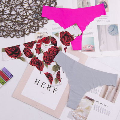 Dámske spodné prádlo s logom srdca za najnižšiu cenu, sexy, pohodlné, bavlnené, s dlhým rukávom, tangá, 3 ks