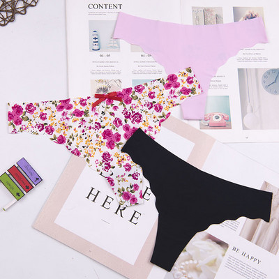 Dámske spodné prádlo s logom srdca za najnižšiu cenu, sexy, pohodlné, bavlnené, s dlhým rukávom, tangá, 3 ks