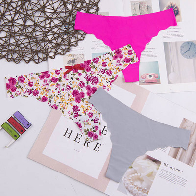 Dámske spodné prádlo s logom srdca za najnižšiu cenu, sexy, pohodlné, bavlnené, s dlhým rukávom, tangá, 3 ks