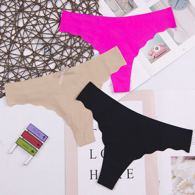 Dámske spodné prádlo s logom srdca za najnižšiu cenu, sexy, pohodlné, bavlnené, s dlhým rukávom, tangá, 3 ks