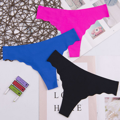 Dámske spodné prádlo s logom srdca za najnižšiu cenu, sexy, pohodlné, bavlnené, s dlhým rukávom, tangá, 3 ks